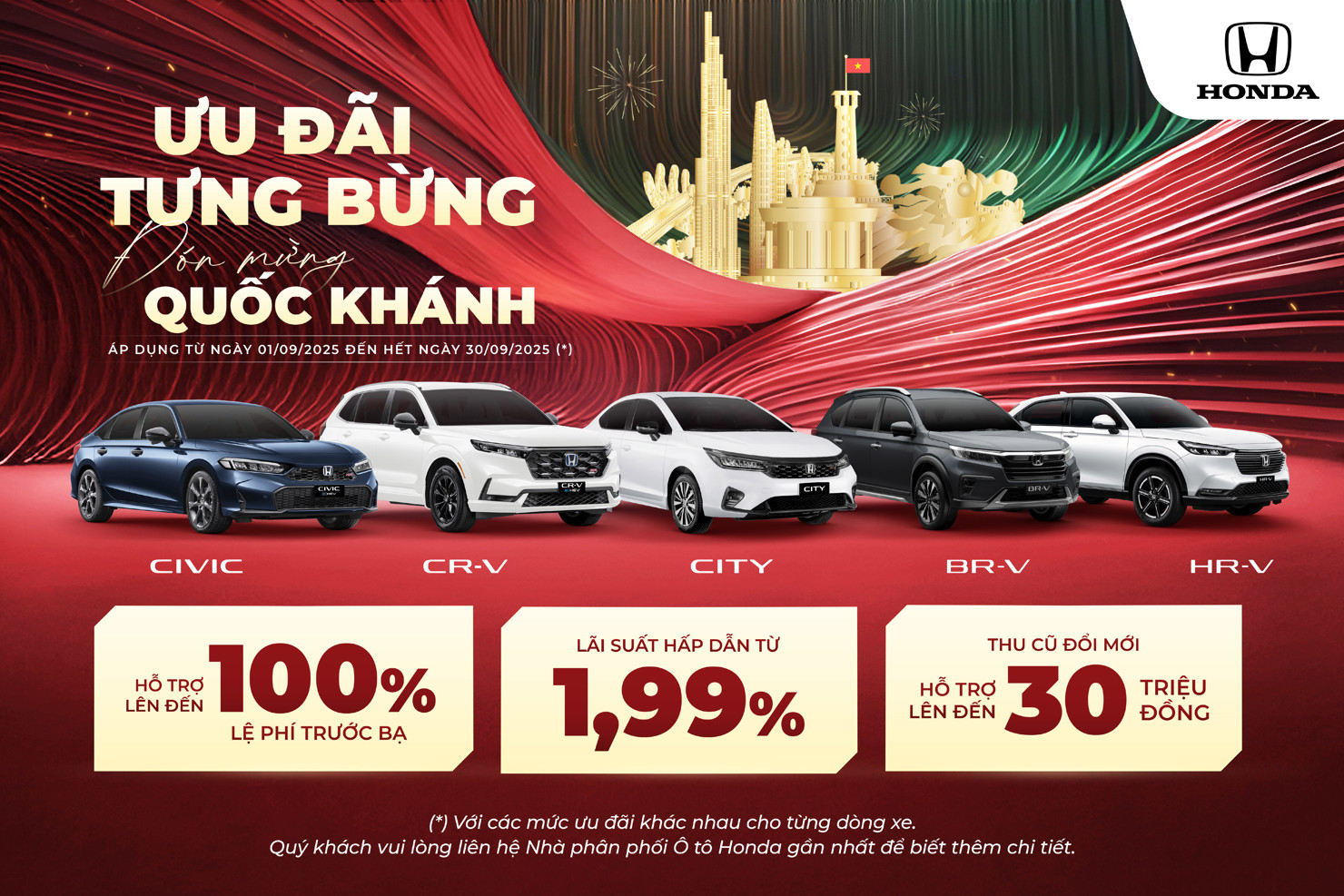 Hãng cũng áp dụng chương trình tặng quà cho khách hàng mua mới các mẫu xe.
