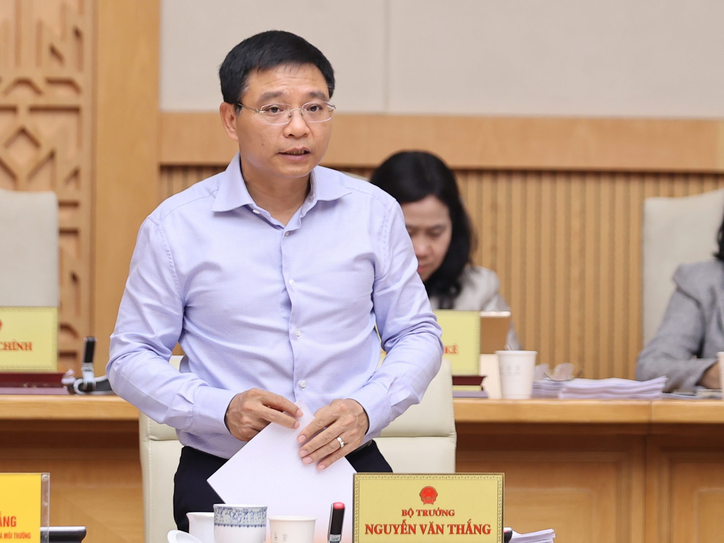 Bộ trưởng Bộ T&agrave;i ch&iacute;nh Nguyễn Văn Thắng ph&aacute;t biểu tại phi&ecirc;n họp Ch&iacute;nh phủ thường kỳ th&aacute;ng 8.