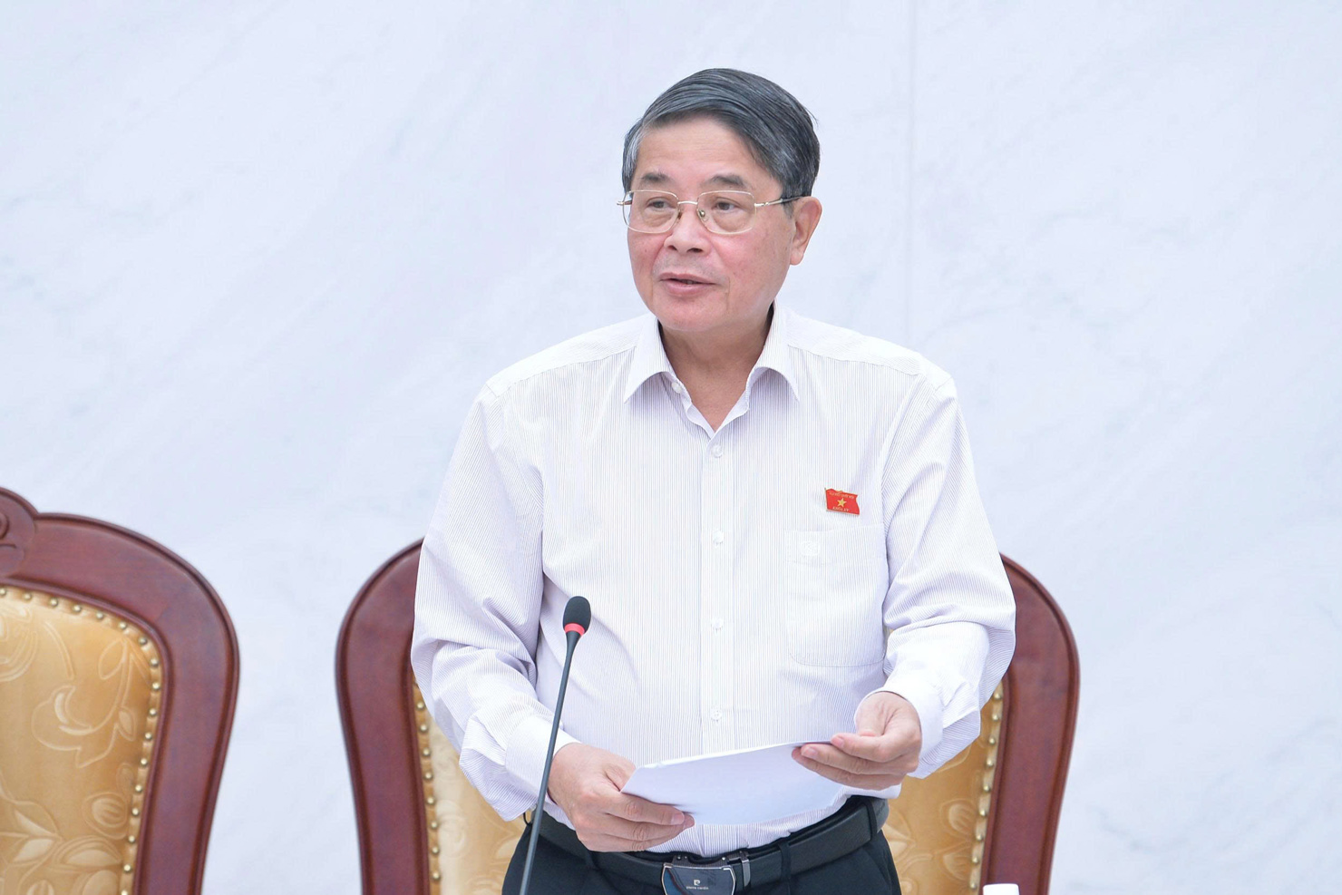 Phó Chủ tịch Quốc hội Nguyễn Đức Hải phát biểu tại cuộc làm việc.