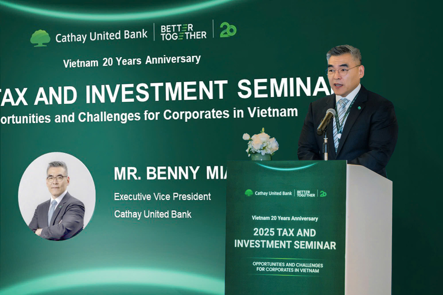 Ông Benny Miao, Phó Tổng giám đốc phụ trách khu vực Đông Nam Á của CUB chia sẻ CUB đặt mục tiêu cung cấp những hiểu biết chuyên sâu nhằm hỗ trợ khách hàng doanh nghiệp đưa ra các quyết định đầu tư then chốt.
