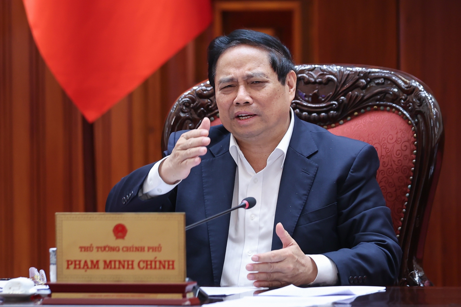 Thường trực Ch&iacute;nh phủ cho &yacute; kiến về chủ trương x&acirc;y dựng một số trung t&acirc;m, khu li&ecirc;n hợp thể thao tầm cỡ quốc tế tại một số địa phương. Ảnh: VGP/Nhật Bắc