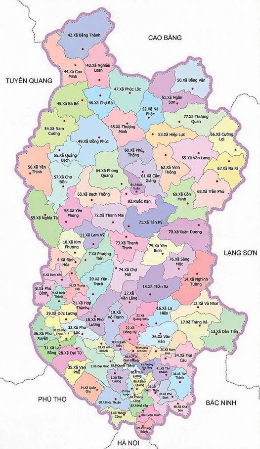 Sau s&aacute;p nhập, Th&aacute;i Nguy&ecirc;n c&oacute; 92 đơn vị h&agrave;nh ch&iacute;nh cấp x&atilde;, phường