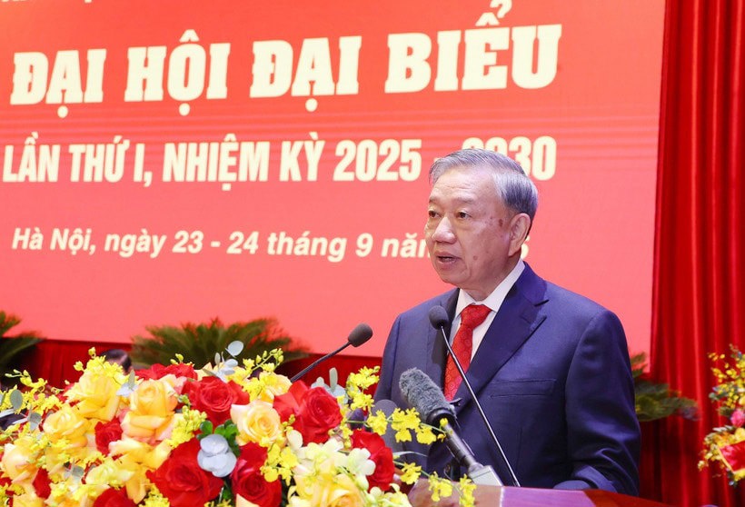Tổng Bí thư Tô Lâm phát biểu. Ảnh: Văn Điệp/TTXVN .