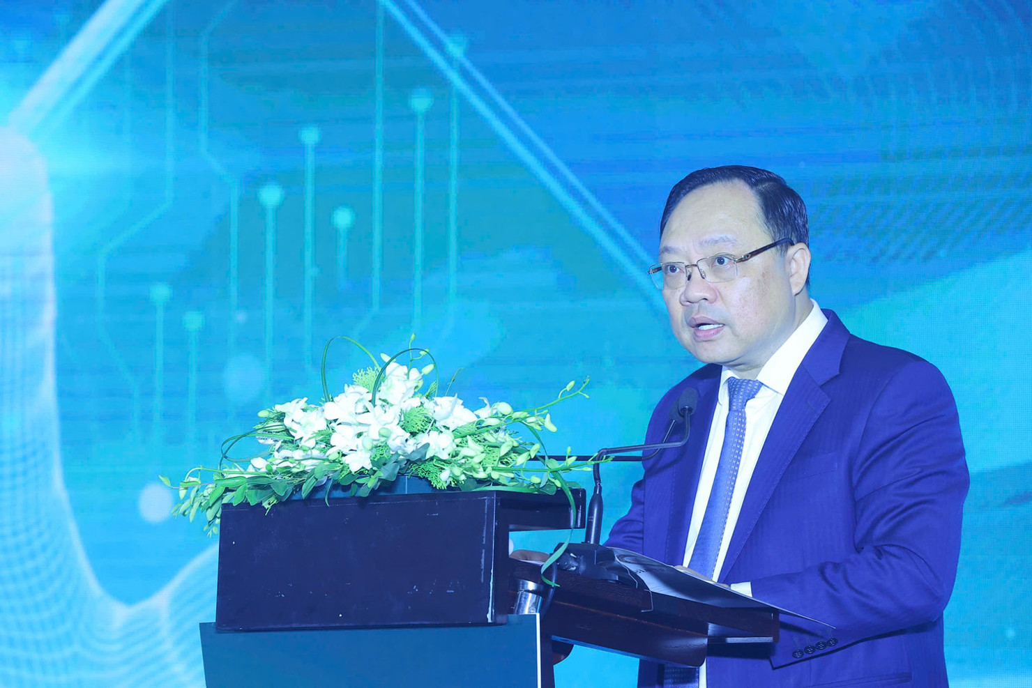 &ocirc;ng Phạm Anh Tuấn &ndash; Vụ trưởng Vụ Thanh to&aacute;n (NHNN) ph&aacute;t biểu tại sự kiện.