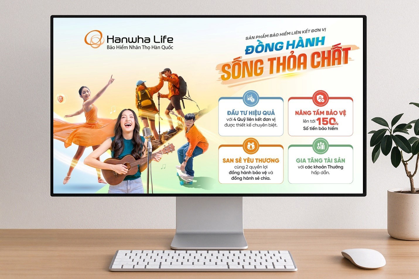 Bảo hiểm li&ecirc;n kết đơn vị &ldquo;Đồng h&agrave;nh sống thỏa chất&rdquo; kết hợp h&agrave;i h&ograve;a giữa bảo vệ v&agrave; đầu tư.