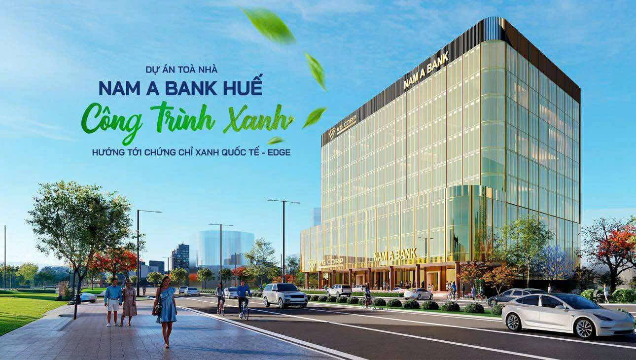 T&ograve;a nh&agrave; Nam A Bank Huế sẽ l&agrave; một trong những trung t&acirc;m t&agrave;i ch&iacute;nh, thương mại, dịch vụ hiện đại giữa l&ograve;ng di sản cố đ&ocirc;. Ảnh: Nam &Aacute;