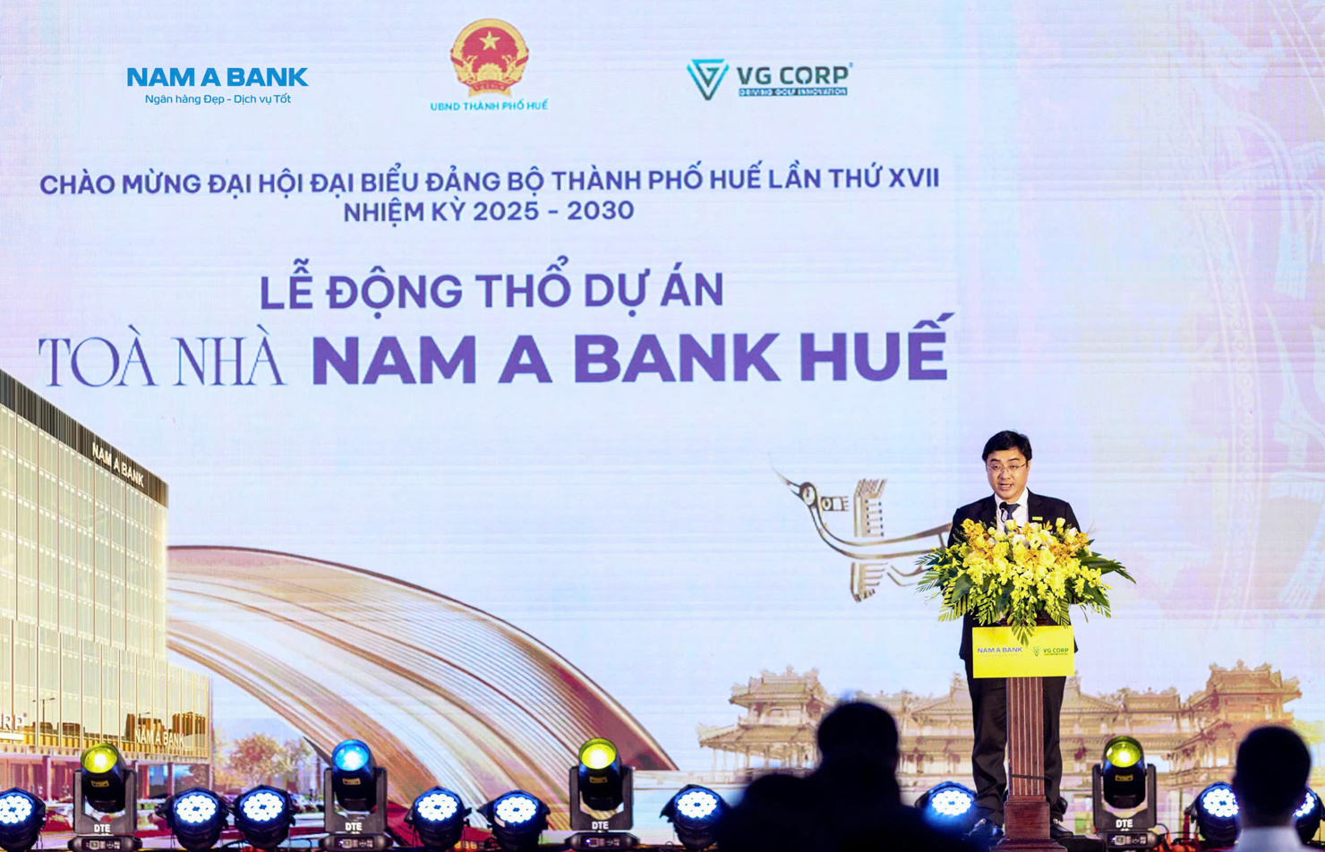 &Ocirc;ng Nguyễn Minh Tuấn, Ph&oacute; tổng gi&aacute;m đốc Nam A Bank ph&aacute;t biểu tại sự kiện. Ảnh: Nam &Aacute;