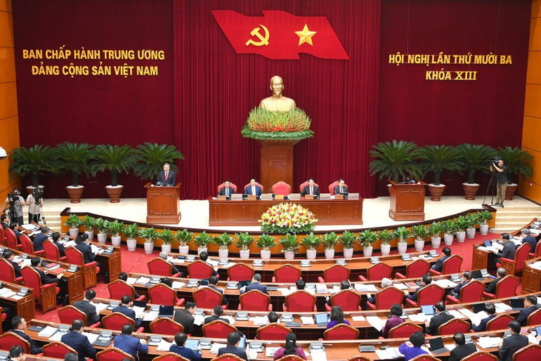 Hội nghị lần thứ 13 Ban Chấp h&agrave;nh Trung ương Đảng kh&oacute;a XIII khai mạc trọng thể tại Thủ đ&ocirc; H&agrave; Nội s&aacute;ng 6/10/2025. (Ảnh: ĐĂNG KHOA). &nbsp;