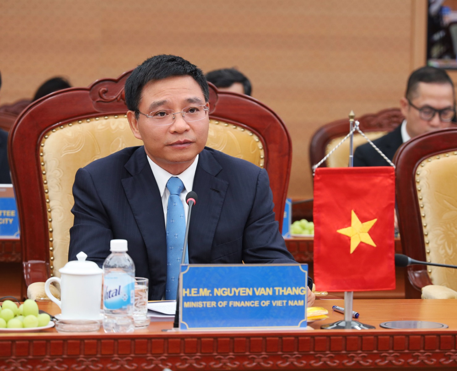 Bộ trưởng Bộ Tài chính Nguyễn Văn Thắng phát biểu tại Hội nghị.