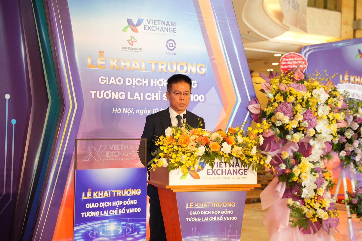 Ông Lê Xuân Hải - Tổng Giám đốc VNX phát biểu tại Lễ ra mắt.