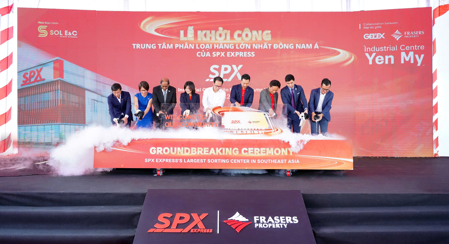 Khởi c&ocirc;ng x&acirc;y dựng Trung t&acirc;m ph&acirc;n loại h&agrave;ng h&oacute;a của SPX Express tại Hưng Y&ecirc;n.
