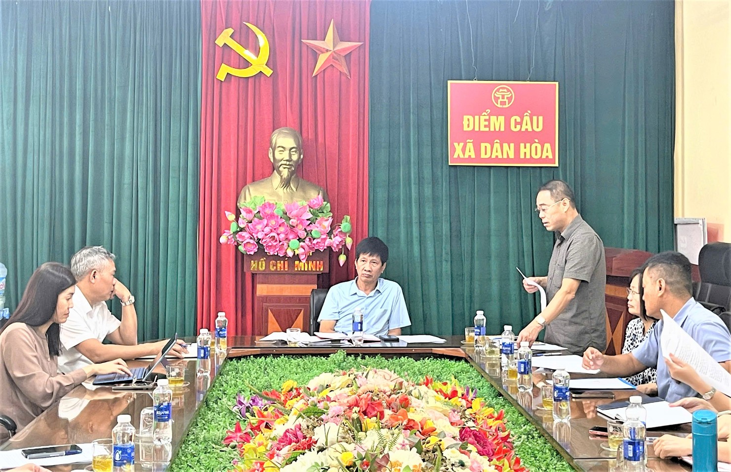 Trưởng Thống kê TP. Hà Nội Phạm Hoài Nam phát biểu tại buổi làm việc
