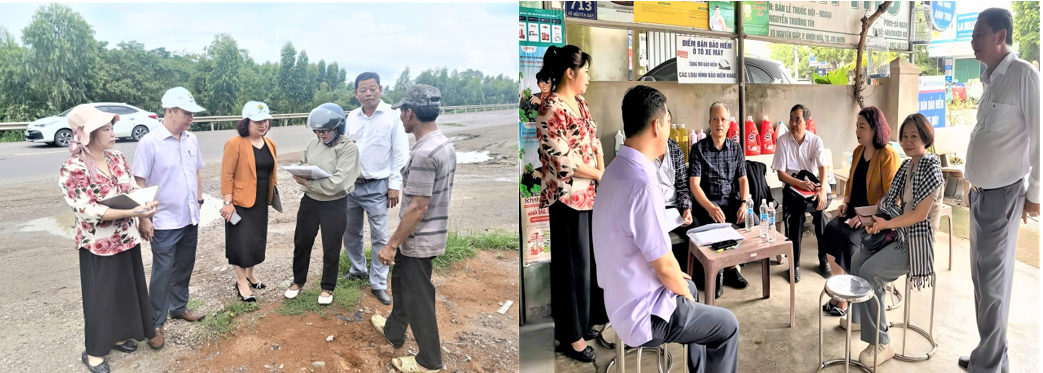 Phó Cục trưởng Lê Thị Tường Thu đi giám sát thực tế tại địa bàn điều tra