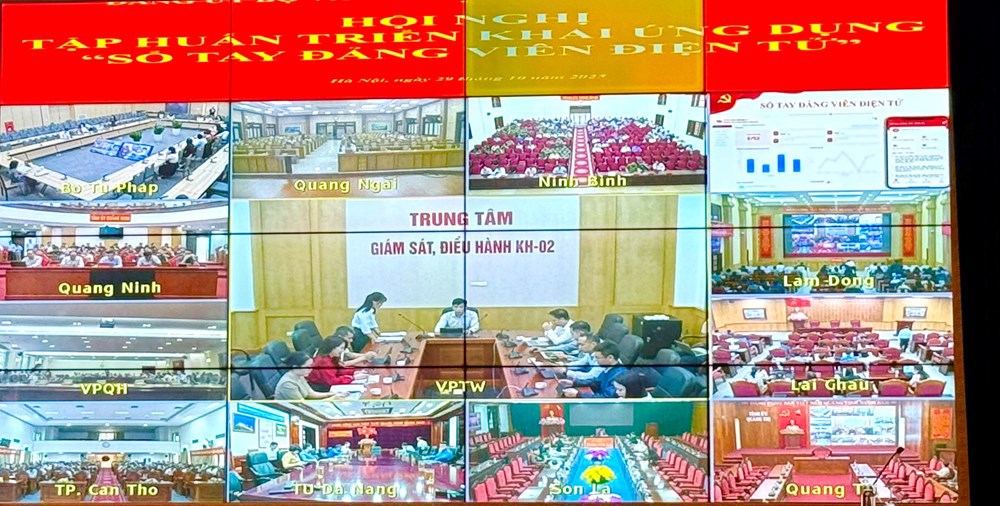 Toàn cảnh các điểm cầu trên cả nước.