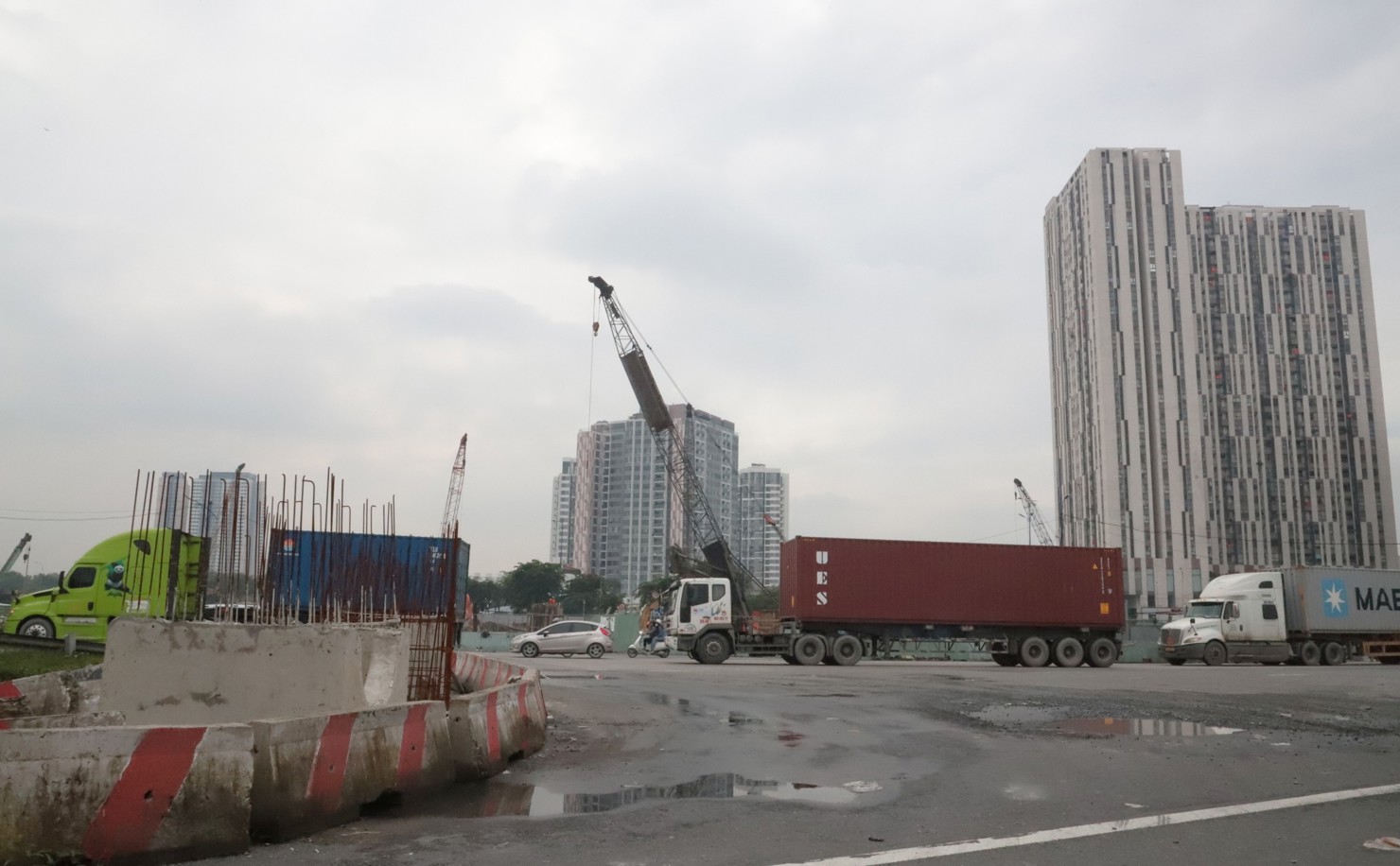 Dự &aacute;n n&uacute;t giao v&ograve;ng xoay An Ph&uacute;, c&ocirc;ng tr&igrave;nh trọng điểm nhưng triển khai &igrave; ạch. Ảnh: Phạm Thọ