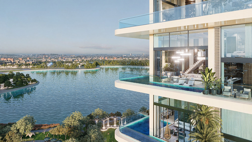 100%&nbsp; Sky Villa đều được thiết kế th&ocirc;ng tầng, t&iacute;ch hợp s&acirc;n vườn v&agrave; bể bơi ri&ecirc;ng,&nbsp; thang m&aacute;y ri&ecirc;ng, mang đến chuẩn mực sống tối ưu v&agrave; sự ri&ecirc;ng tư tuyệt đối cho gia chủ.