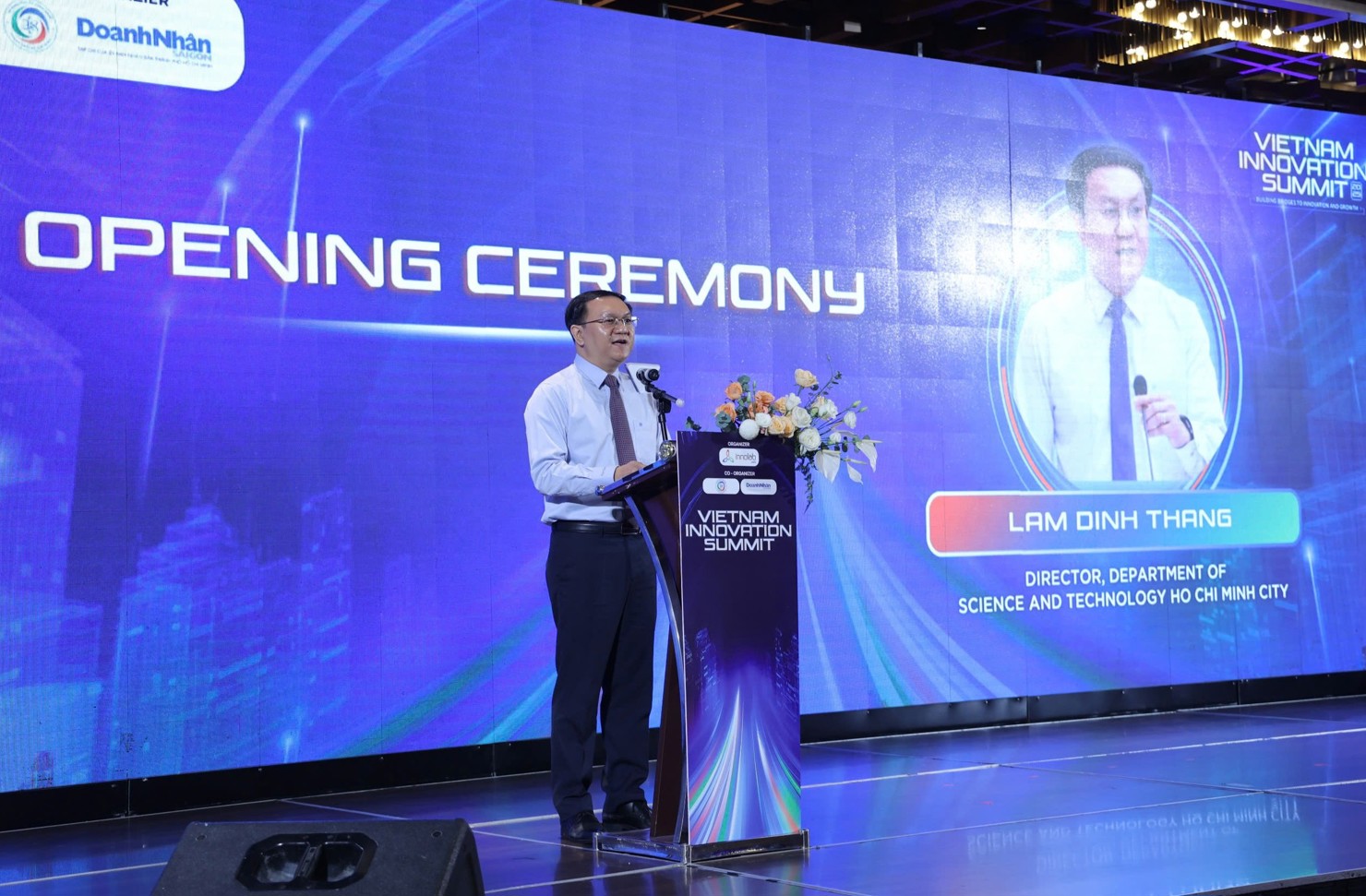 Gi&aacute;m đốc Sở Khoa học v&agrave; C&ocirc;ng nghệ TP. Hồ Ch&iacute; Minh L&acirc;m Đ&igrave;nh Thắng cho rằng Th&agrave;nh phố sẽ tiếp tục ho&agrave;n thiện thể chế, ch&iacute;nh s&aacute;ch cho đổi mới s&aacute;ng tạo v&agrave; khởi nghiệp. Ảnh: Đức Mỹ