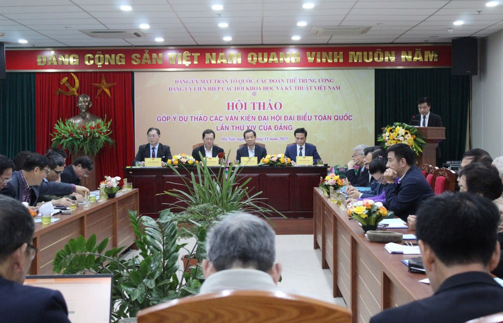 Li&ecirc;n hiệp c&aacute;c Hội Khoa học v&agrave; Kỹ thuật Việt Nam tổ chức Hội thảo &ldquo;G&oacute;p &yacute; Dự thảo c&aacute;c Văn kiện tr&igrave;nh Đại hội đại biểu to&agrave;n quốc lần thứ XIV của Đảng&rdquo;.