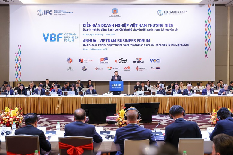Thủ tướng b&agrave;y tỏ mong muốn c&aacute;c doanh nghiệp FDI ti&ecirc;n phong, dẫn dắt trong việc thực hiện c&aacute;c mục ti&ecirc;u chuyển đổi xanh.&nbsp;Ảnh: VGP