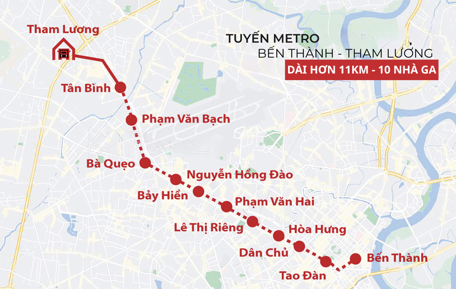 Phối cảnh dự &aacute;n x&acirc;y dựng metro số 2 Bến Th&agrave;nh - Tham Lương.&nbsp;