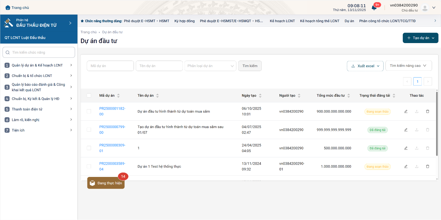 Phi&ecirc;n bản n&acirc;ng cấp Hệ thống mạng đấu thầu quốc gia giai đoạn n&agrave;y tập trung v&agrave;o ph&acirc;n hệ Đấu thầu điện tử.