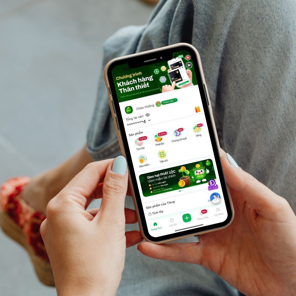 Tikop - Nền tảng fintech cung cấp nhiều lựa chọn tích lũy và đầu tư sinh lợi. Ảnh: App Tikop.