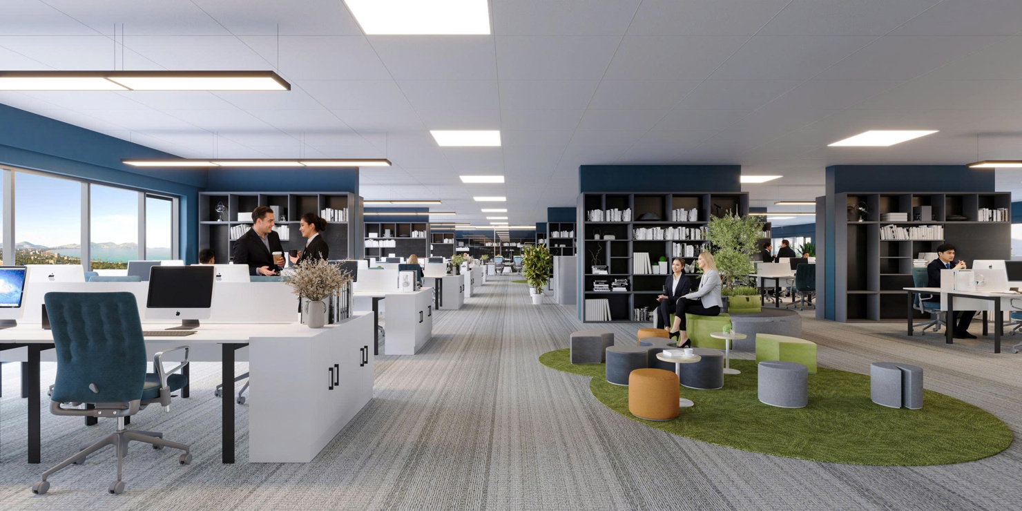 Phối cảnh b&ecirc;n trong văn ph&ograve;ng cho thu&ecirc; dự &aacute;n TTC Plaza Đ&agrave; Nẵng (Ảnh: TTC Land)