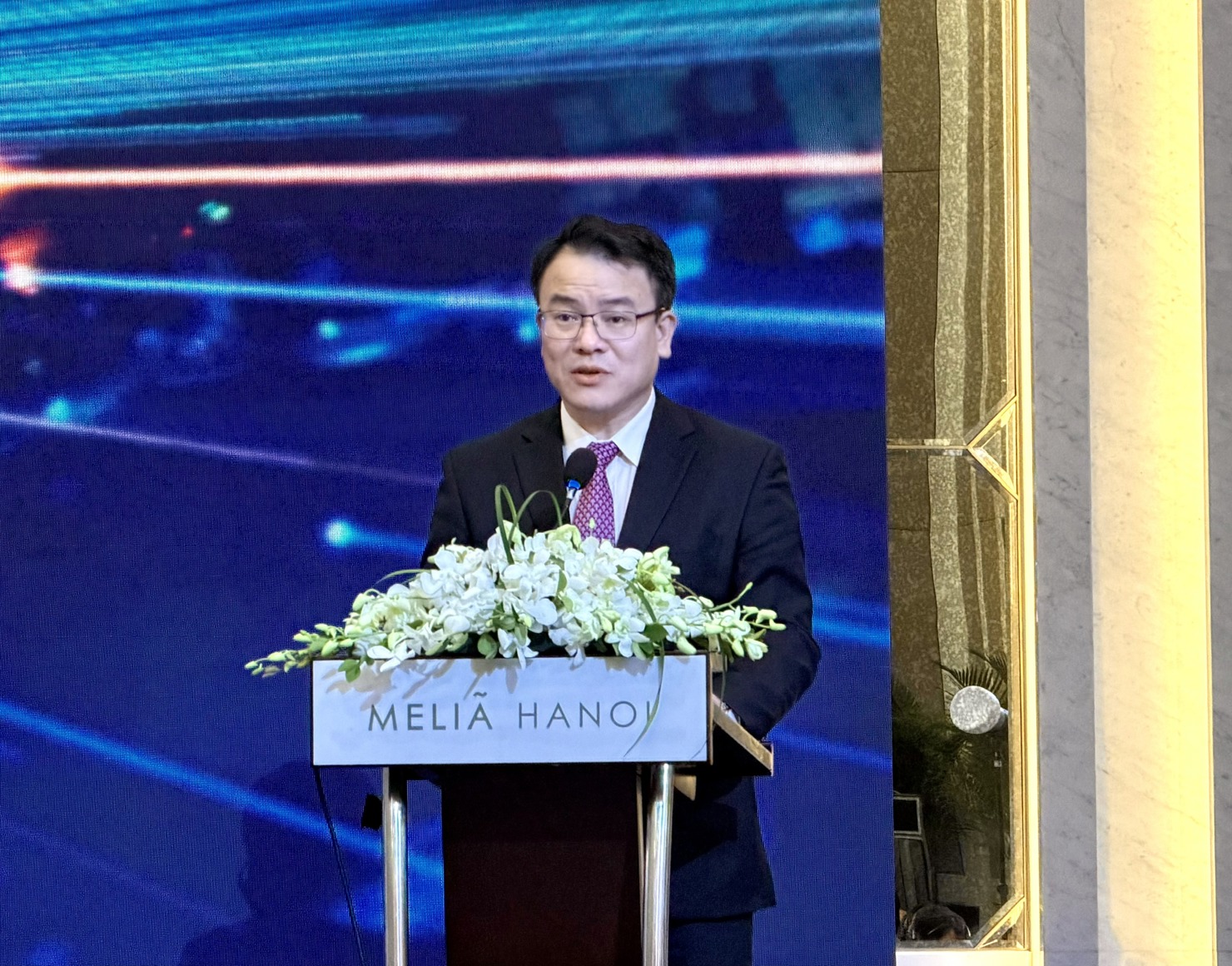 Thứ trưởng Bộ T&agrave;i ch&iacute;nh Trần Quốc Phương ph&aacute;t biểu tại sự kiện. Ảnh: HD