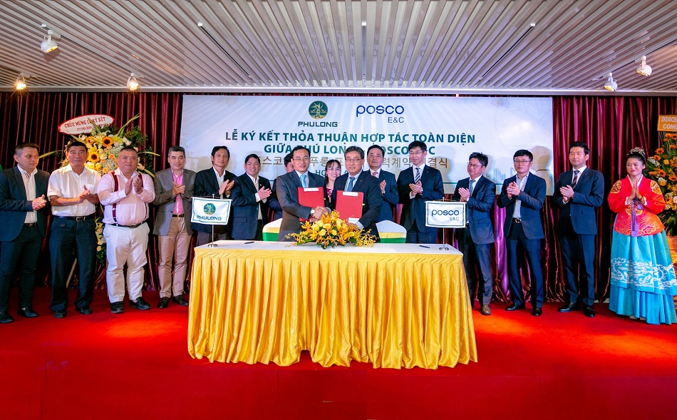 Toàn cảnh Lễ Ký kết thỏa thuận hợp tác toàn diện giữa công ty Phú Long và Posco E&C.