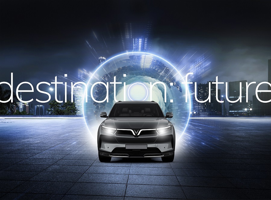 Tại CES 2022, thông điệp của VinFast là “Destination: Future”. Ảnh: Vinfast.
