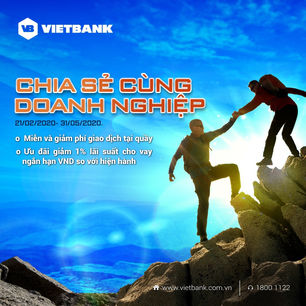 Vietbank hỗ trợ doanh nghiệp giảm bớt khó khăn do dịch Covid 19 gây ra. Ảnh Vietbak