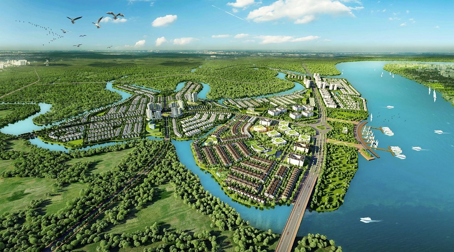 Phối cảnh Khu đô thị sinh thái Aqua City (Đồng Nai). Ảnh NVL