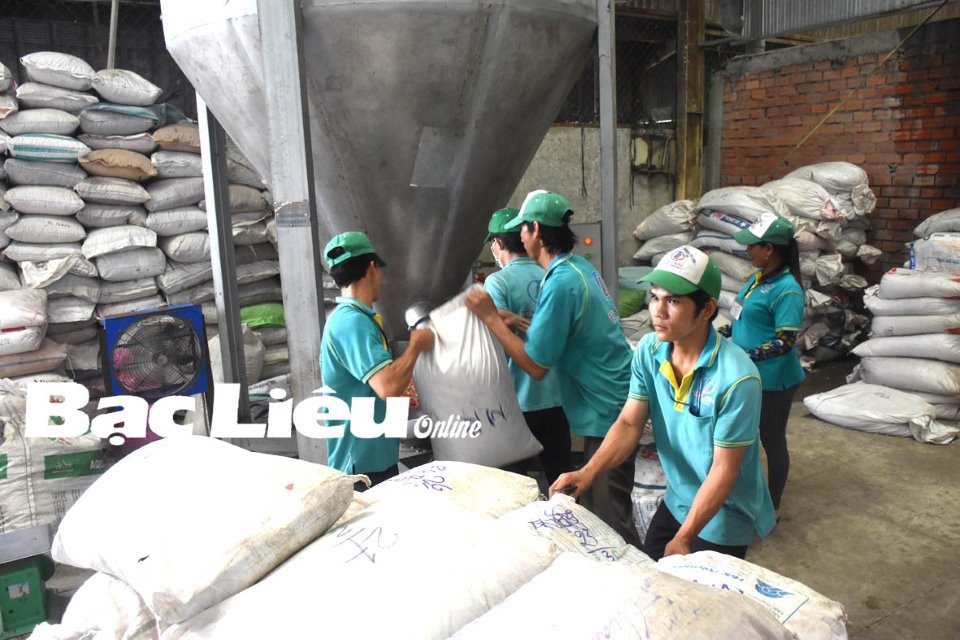Lao động nông thôn được giải quyết việc làm tại DNTN nhựa Tý Liên (huyện Phước Long). Ảnh: Tú Anh