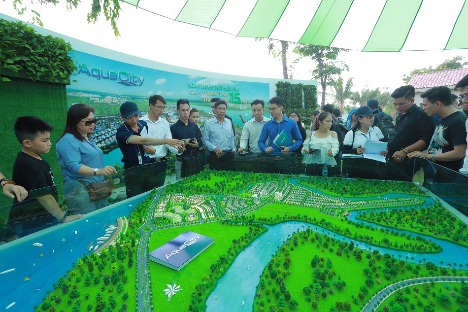 Aqua City – dự án đầu tiên được phát triển theo mô hình Đô thị sinh thái trong chuỗi BĐS Khu đô thị vệ tinh của Novaland. Ảnh NVL