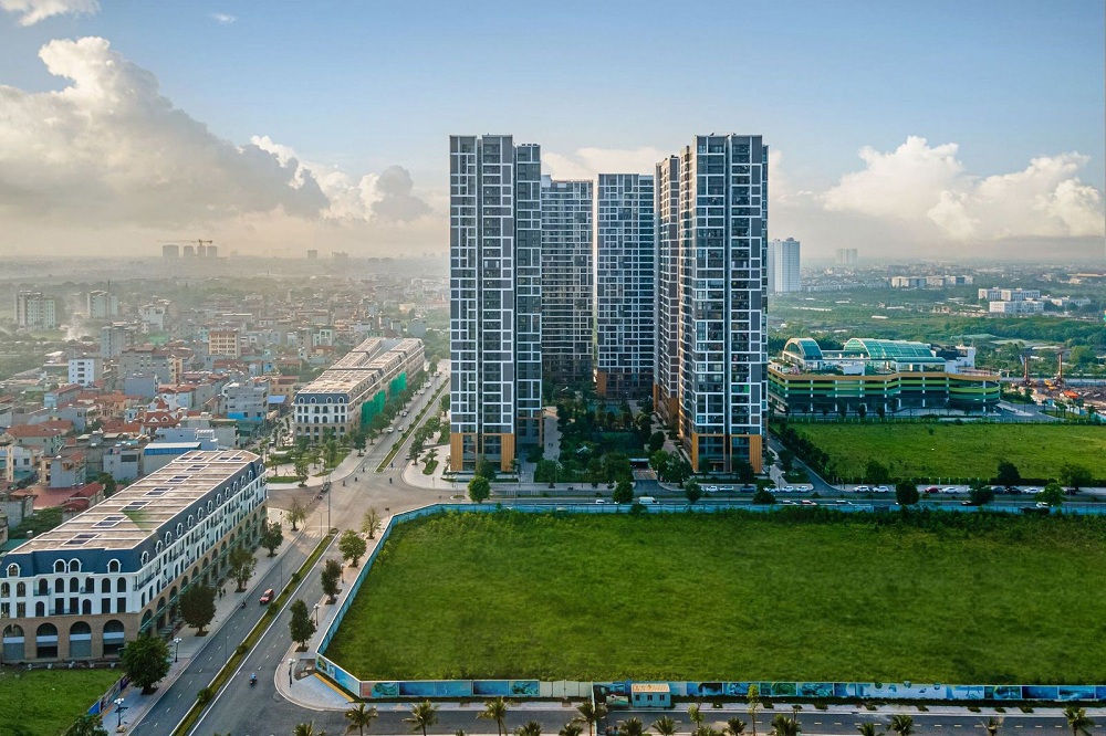 Khu vực phía Đông vẫn là trung tâm sôi động nhất của thị trường bất động sản Hà Nội với hàng loạt dự án đẳng cấp mới ra mắt. Ảnh: VHM.