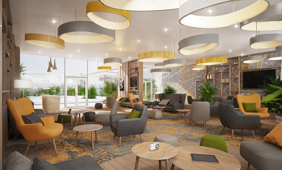  Deli Café và Lobby Lounge được thiết kế với không gian mở và thoải mái. Ảnh PL