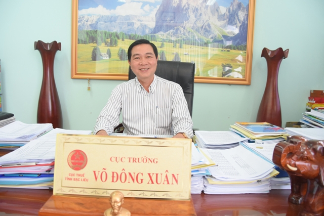 Ông Võ Đông Xuân - Cục trưởng Cục Thuế tỉnh Bạc Liêu cho biết ngành Thuế tỉnh quyết tâm hoàn thành vượt mức dự toán thu ngân sách năm 2021 từ 3% trở lên.