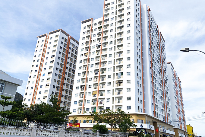 Dự án nhà ở xã hội chung cư HQC Nha Trang đã được chủ đầu tư là Công ty Cổ phần Tư vấn - Thương mại - Dịch vụ địa ốc Hoàng Quân đưa vào sử dụng. Ảnh: HQC