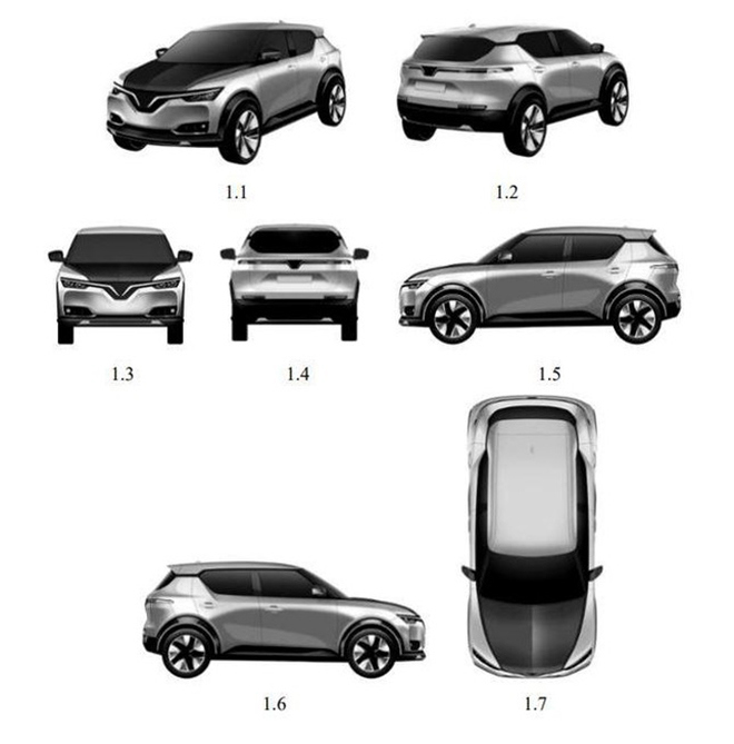 Kiểu d&aacute;ng một mẫu SUV Coupe được VinFast đăng k&yacute; hồi th&aacute;ng 8/2021