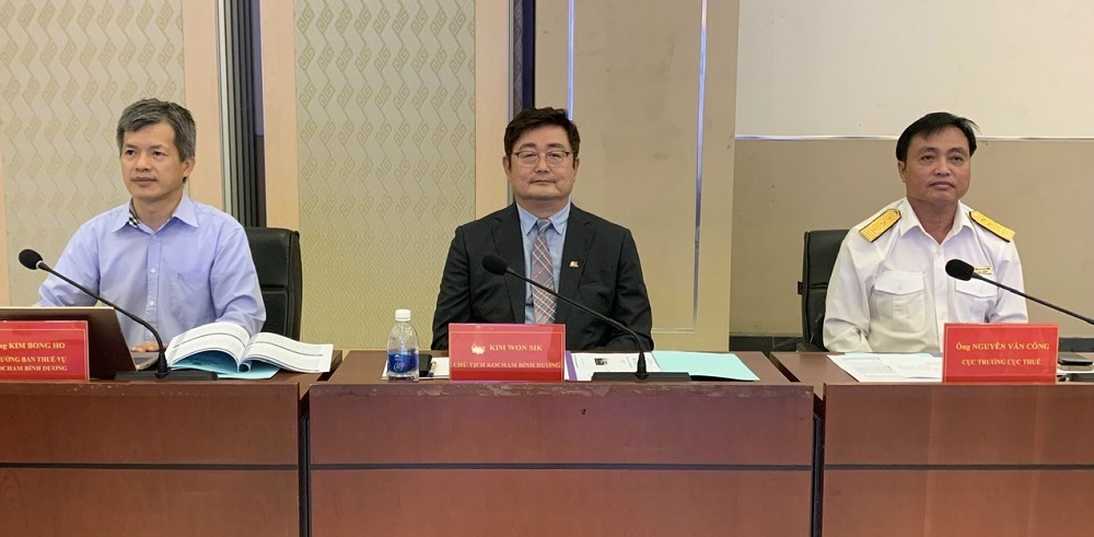 Cục Thuế tỉnh Bình Dương tổ chức hội nghị đối thoại với doanh nghiệp Hàn Quốc. Ảnh: Phòng TTHT