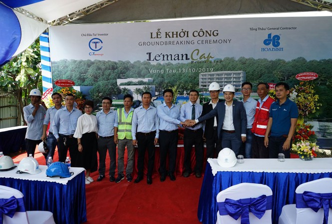 Các đối tác của Tập đoàn C.T tại lễ khởi công khu nghỉ dưỡng Leman Cap Resort & Spa Vũng Tàu. Ảnh C.T 