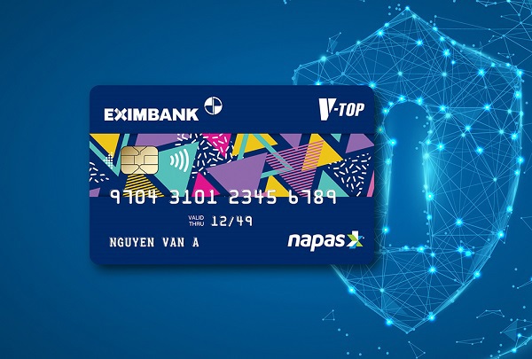Thẻ ghi nợ nội địa Chip VCCS của Eximbank. Ảnh EIB