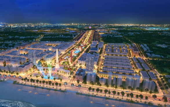 Hình ảnh phối cảnh quảng trường biển Sầm Sơn và một số dự án liền kề - Ảnh: Sun Group