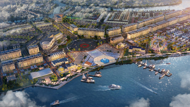 Tổ hợp quảng trường - bến du thuyền Aqua Marina kiến tạo bản sắc và gia tăng giá trị cho Aqua City. Ảnh: NVL