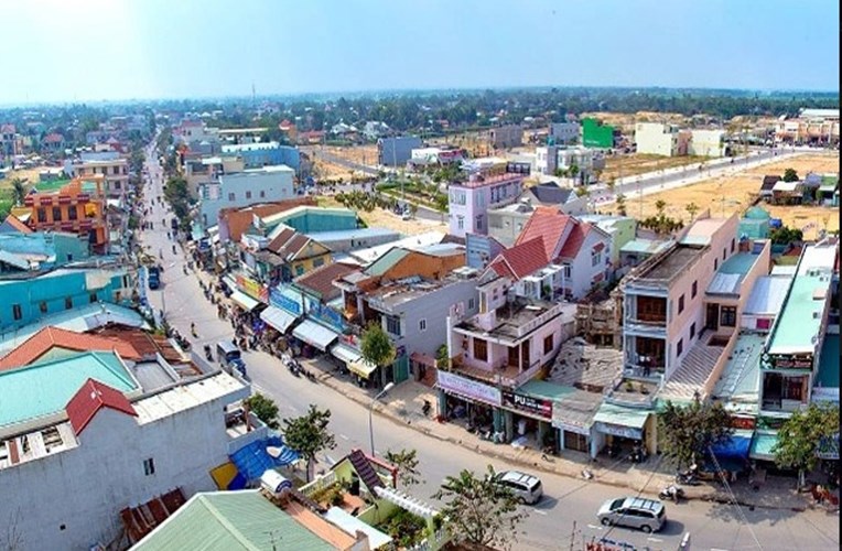 Một góc thị trấn Nam Phước, huyện Duy Xuyên, tỉnh Quảng Nam. Ảnh Hoàng Thơ