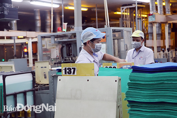 Công ty TNHH sản phẩm máy tính Fujitsu Việt Nam (Khu công nghiệp Biên Hòa 2, TP. Biên Hòa) đã khôi phục sản xuất 100%. Ảnh: HG