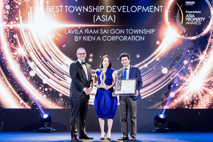 Dự án Khu đô thị Lavila Nam Sài Gòn của Kiến Á vinh dự nhận giải thưởng uy tín tầm khu vực châu Á, "Best of the best" hạng mục Best Township Development. Ảnh KA