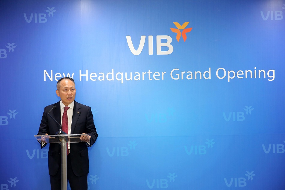Hàn Ngọc Vũ, Tổng Giám đốc VIB phát biểu tại biểu lễ. Ảnh VIB