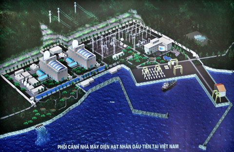 Phối cảnh nhà máy điện hạt nhân đầu tiên tại Việt Nam. Ảnh internet