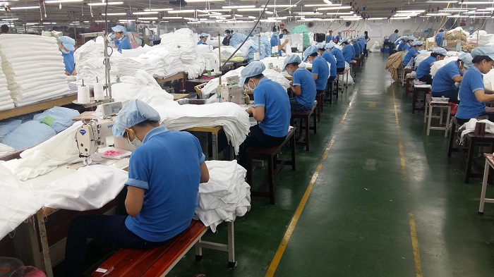 Nhà máy sản xuất khăn bông Phong Phú. Ảnh Financeplus.vn